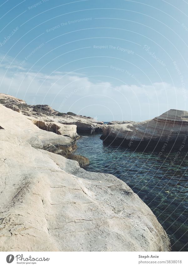 Meereshöhlen Felsen Wasser zypern Zypern Strand Natur Reise Urlaub