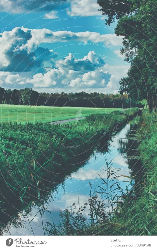 so war der Sommer in Niedersachsen Spätsommer heimisch nordisch niedersächsisch malerisch poetisch heimische Landschaft nordische Romantik Altweibersommer Bach