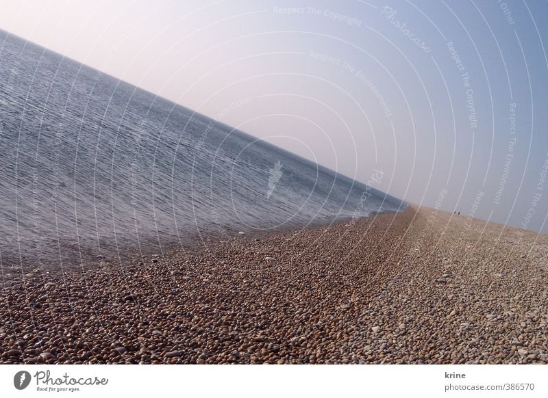 chesil beach Landschaft Luft Wasser Himmel Wolkenloser Himmel Horizont Sommer Schönes Wetter Küste Strand Meer Erholung ästhetisch außergewöhnlich Zusammensein