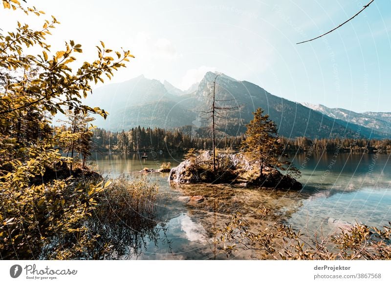 Sonnenaufgang am Hintersee in Berchtesgardener Land Sonnenaufgang - Morgendämmerung Naturerlebnis Naturwunder Naturschutz Ferien & Urlaub & Reisen Tourismus