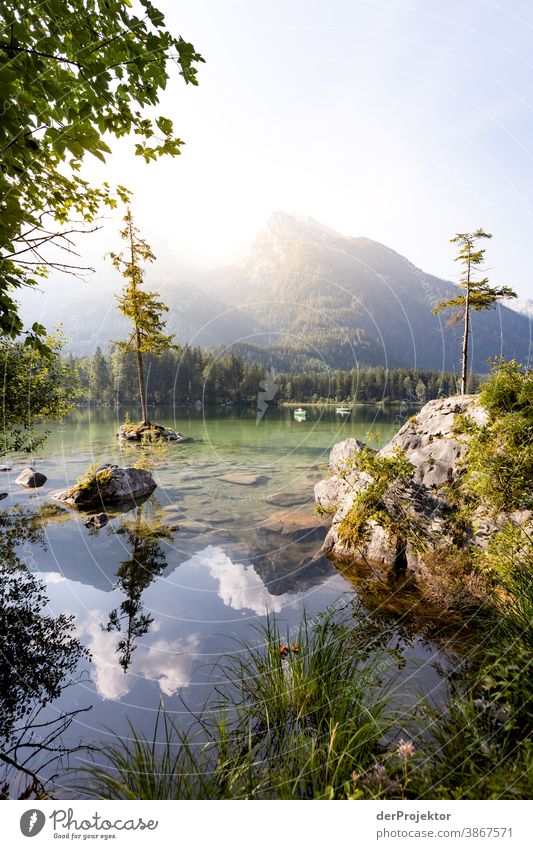 Sonnenaufgang am Hintersee in Berchtesgardener Land III Sonnenaufgang - Morgendämmerung Naturerlebnis Naturwunder Naturschutz Ferien & Urlaub & Reisen Tourismus