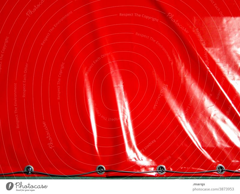 Rote Plane Mobilität Güterverkehr & Logistik Abdeckung Lastwagen Verkehr Dienstleistungsgewerbe Wirtschaft Arbeit & Erwerbstätigkeit Spedition Kunststoff rot