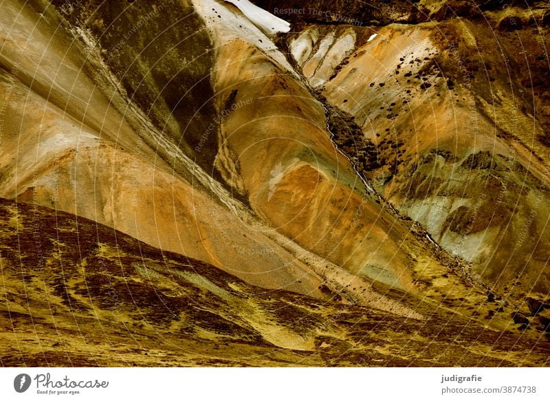 Island, bunte Berge aus Ryolithgestein Natur Berge u. Gebirge gewaltig beeindruckend Landschaft Außenaufnahme Farbfoto Hügel wild Urelemente natürlich Tag