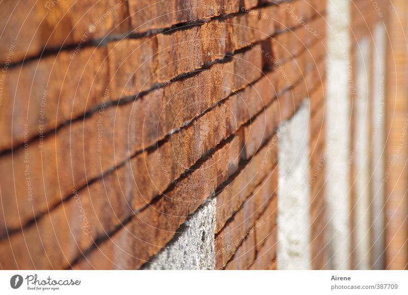 rückläufig Bad Reichenhall Mauer Wand Fassade Fenster Tür Alte Saline Backstein Linie fest rot weiß Ordnung ziegelrot massiv fantasielos einfallslos deutlich