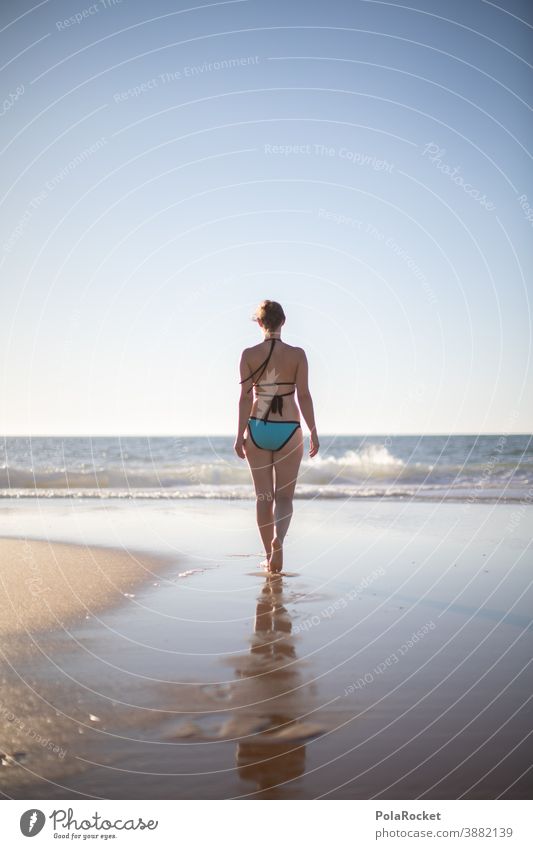 #A0# Strandspaziergang Frankreich Sommerurlaub Wasser Ausflug Umwelt Ferne Landschaft Tourismus Sand Küste Meer Farbfoto Außenaufnahme Ferien & Urlaub & Reisen