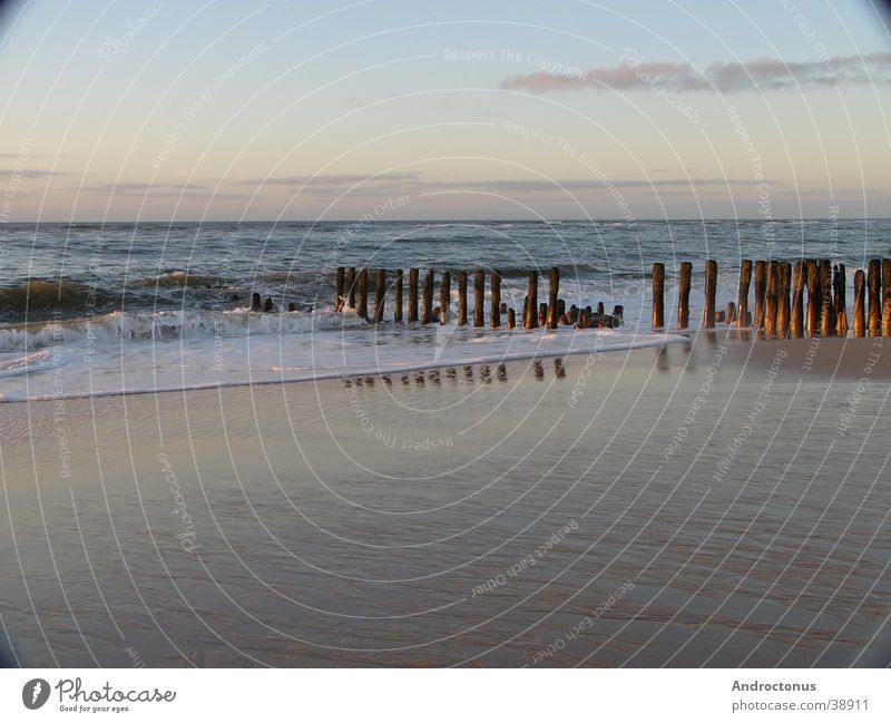 Watt ein Abend Sylt Meer Sonnenuntergang Wattenmeer Buhne