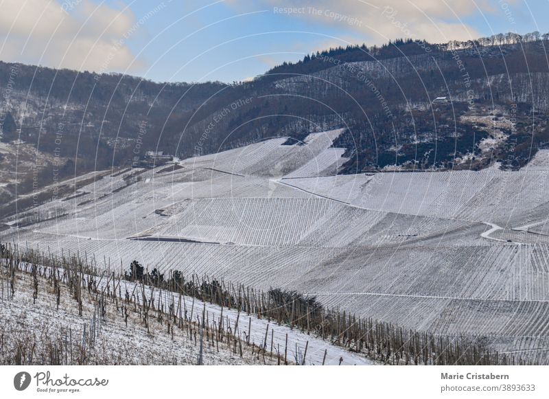 Wunderschöne filmische Winterkulisse der Stadt Bernkastel-Kues an der Mittelmosel im Landkreis Bernkastel-Wittlich, Deutschland eisige Landschaft Urlaubsziel