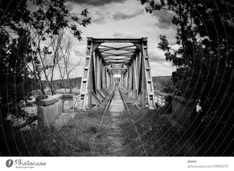 Verbindung Brücke Oder Eisenbahnbrücke Brandenburg Konstruktion alt verfallen Verfall Sanierung Architektur kaputt Bauwerk Wandel & Veränderung Europabrücke