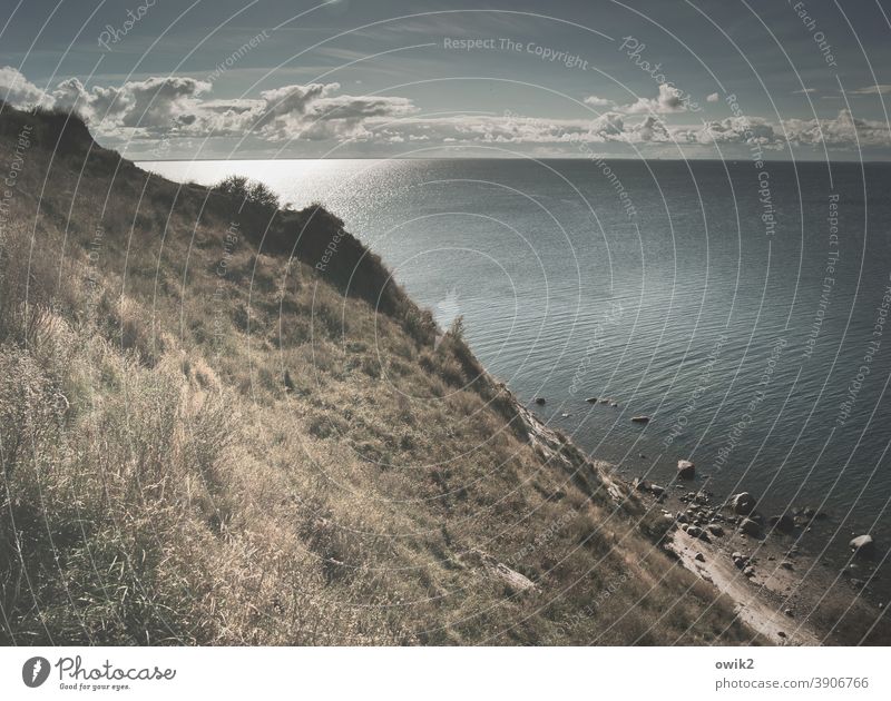 Mönchgut Landschaft Umwelt Natur Sonnenlicht Schönes Wetter Horizont Wasser Urelemente Hügel Halbinsel Ostsee Küste Rügen Deutschland glänzend leuchten Idylle