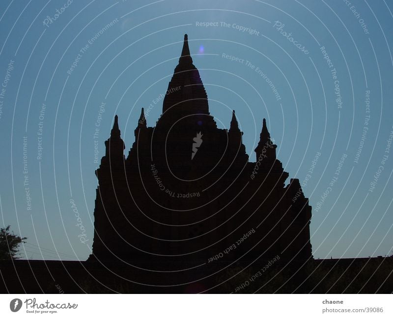 pagode #2 Buddhismus Myanmar Bagan Stupa Pagode Asien Silhouette Gotteshäuser Schatten