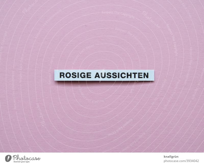 Rosige Aussichten Zukunft rosige Aussichten positiv Erwartung Optimismus Neugier Hoffnung Zufriedenheit Vorfreude Gefühle Farbfoto rosa weiß schwarz