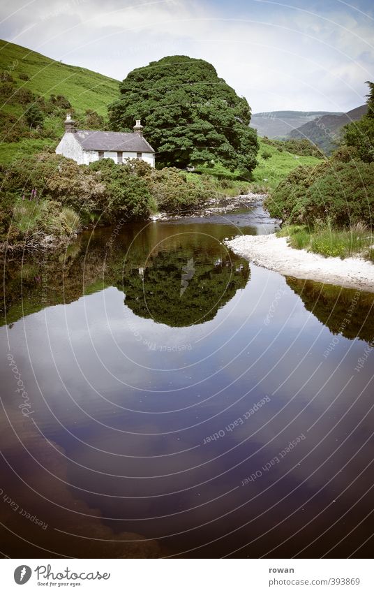 irish cottage 3 Umwelt Natur Landschaft Baum Sträucher Moos Garten Wiese Feld Hügel Küste Seeufer Flussufer Strand Bach Erholung Häusliches Leben grün Cottage