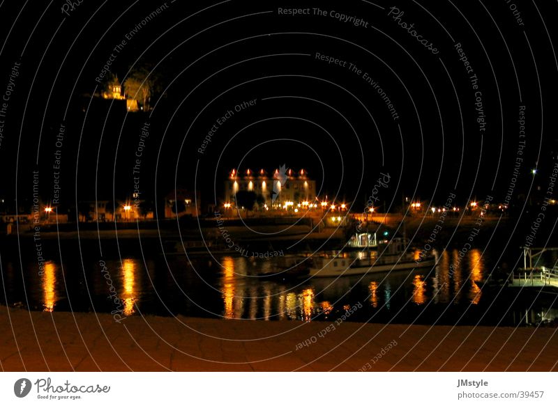 Rathen@Night Nacht Langzeitbelichtung Fähre Stadt Kurort Sächsische Schweiz Elbsandsteingebirge dunkel Europa Elbe Licht