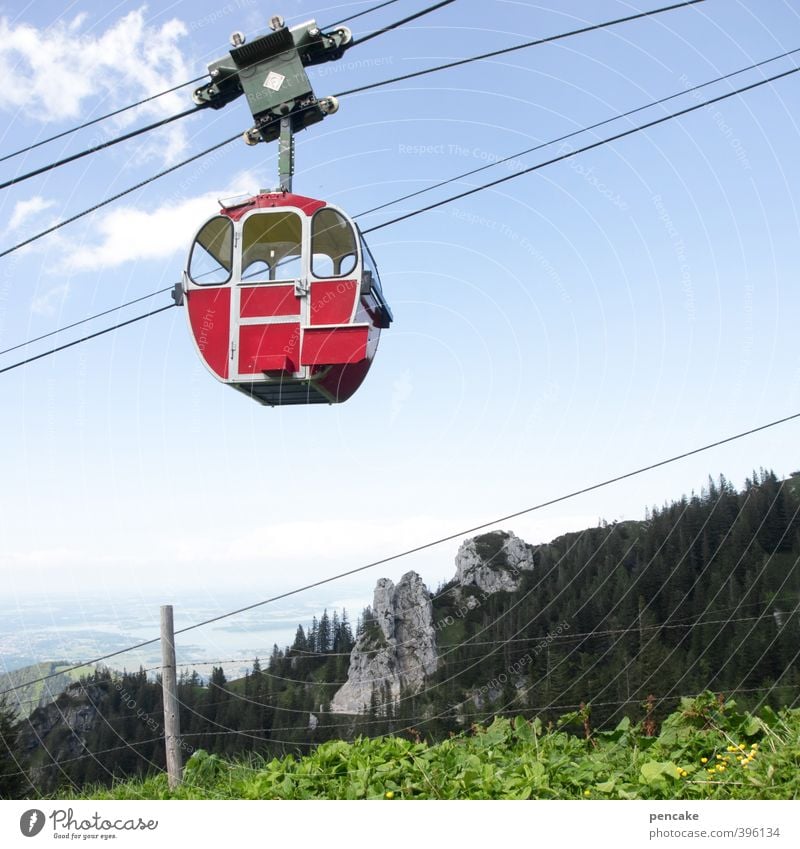 AST6 Inntal | flugschau Technik & Technologie Natur Landschaft Himmel Sommer Wald Alpen Berge u. Gebirge Kampenwand Luftverkehr Seilbahn entdecken Erholung