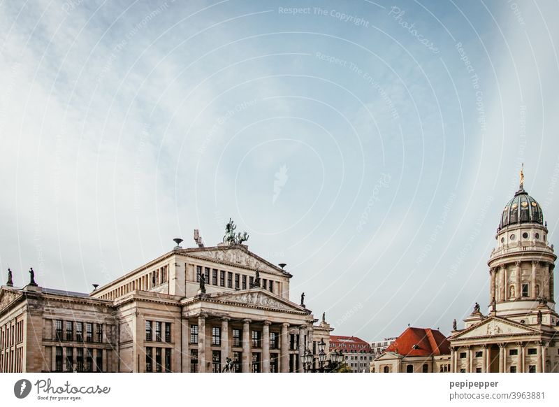 Oper Berlin mit Berliner Dom Berlin-Mitte Hauptstadt Stadtzentrum Architektur Sehenswürdigkeit Wahrzeichen Außenaufnahme Bauwerk Tourismus Sightseeing Gebäude