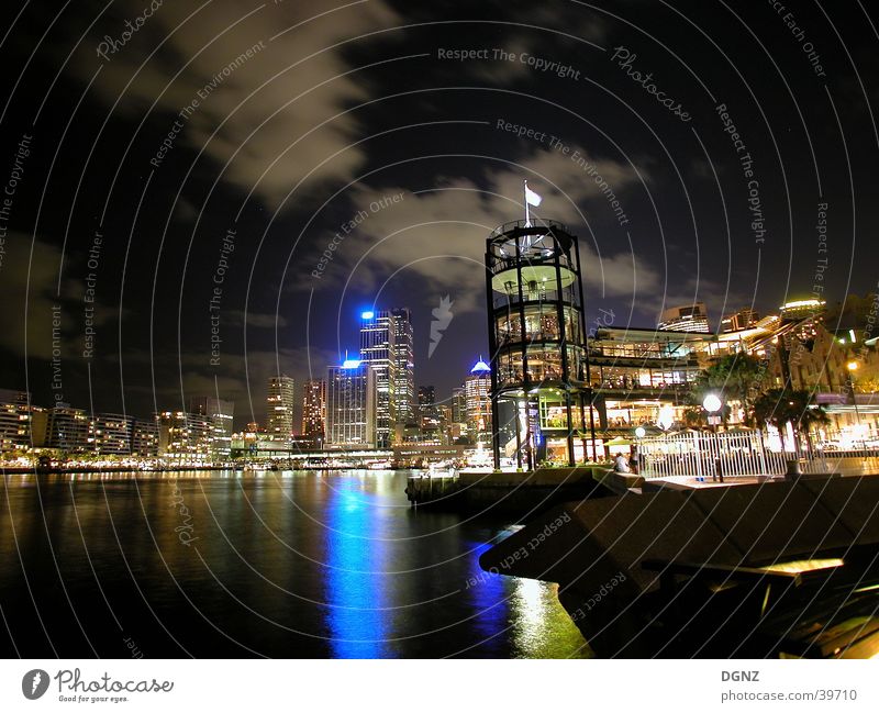 Sydney Hafen bei Nacht Neuseeland Australien Weitwinkel