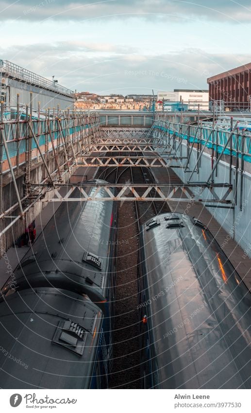 Aberdeen Bahnhof Schottland vereinigtes königreich Zug Züge Verkehr Transport reisen öffentlicher Verkehr