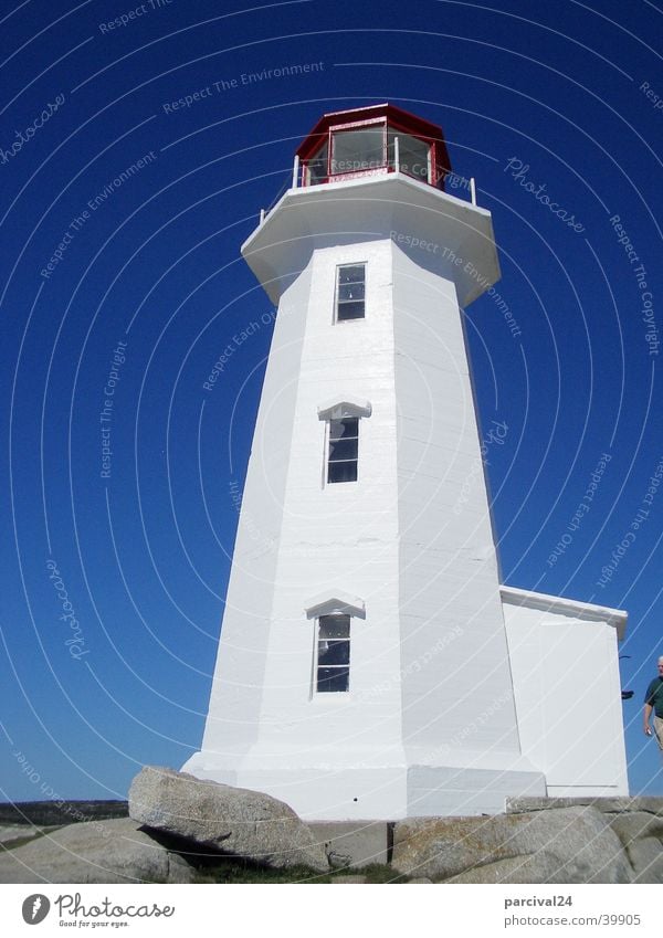 Halifax Leuchtturm Kanada weiß historisch Himmel blau