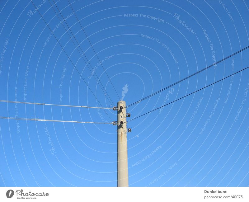 Energie Leitung Elektrizität Industrie Himmel Strommast Energiewirtschaft