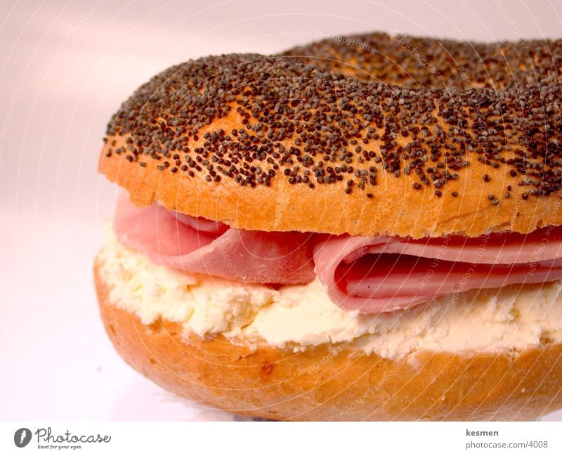 +++++ LECKER BAGEL ++++++ Bagel Schinken Frischkäse Frühstück Ernährung