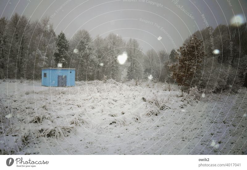 Blauer Fleck Landschaft Baum Pflanze Schönes Wetter Horizont Umwelt Natur ruhig Farbfoto Beton Abend Sträucher friedlich Schatten Gebäude Klärwerk geheimnisvoll