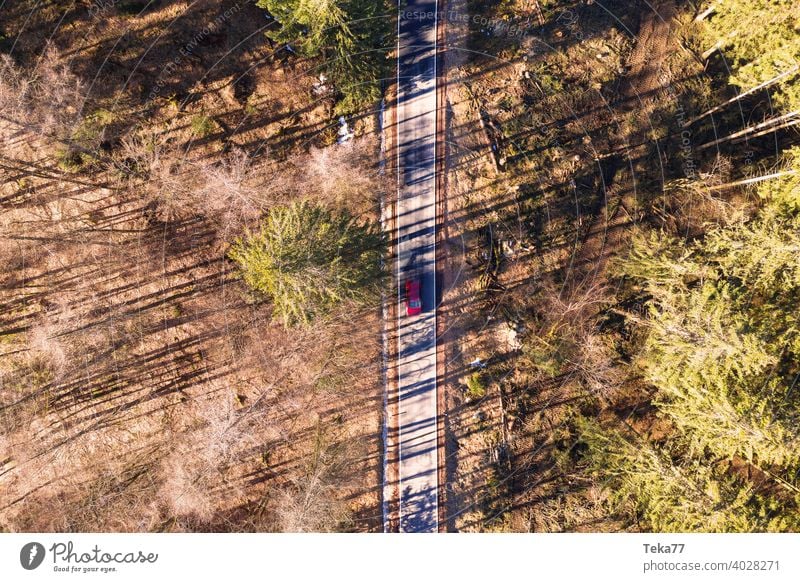 #Sonntagsausflug auto winter wald straße transport wochenende modernes auto von oben