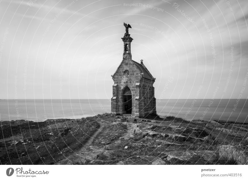 Ilot Saint Michel Fischerdorf Haus Kirche Turm Tor Bauwerk Architektur Treppe Sehenswürdigkeit Wahrzeichen Denkmal alt Gefühle Kapelle Meer Bretagne Fototour