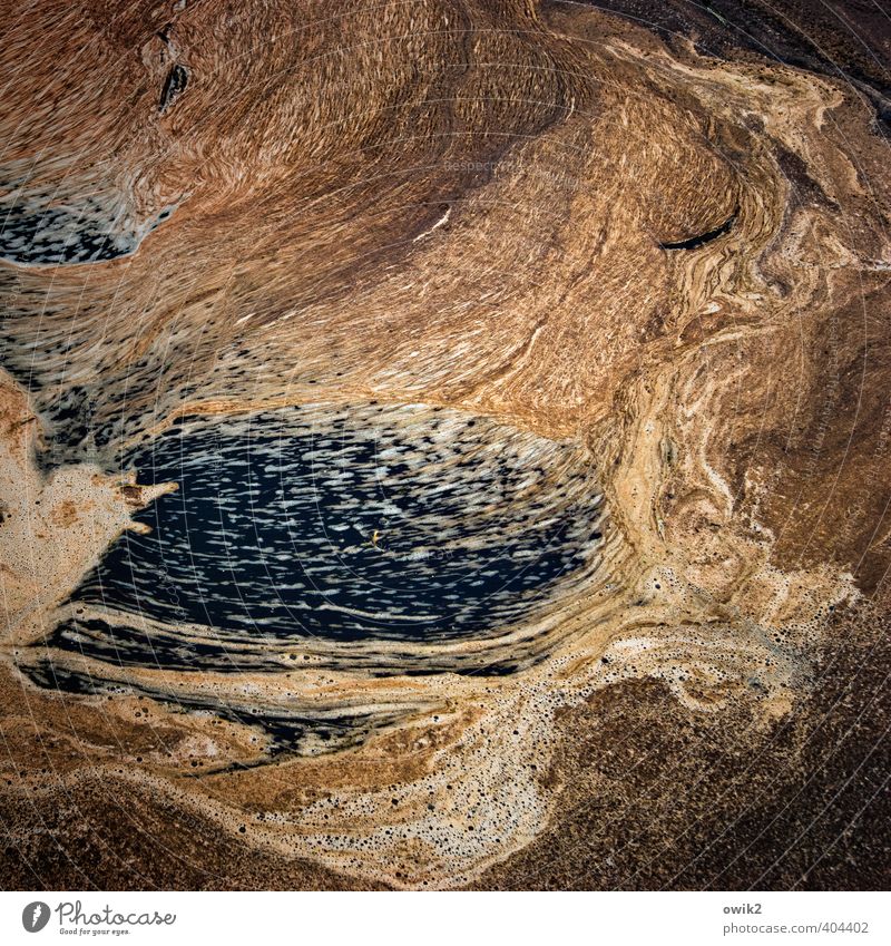 Mäander Umwelt Natur Wasser Bach dreckig Ekel Flüssigkeit Stress chaotisch Desaster Krise Umweltverschmutzung Vergänglichkeit fließen Farbfoto Außenaufnahme