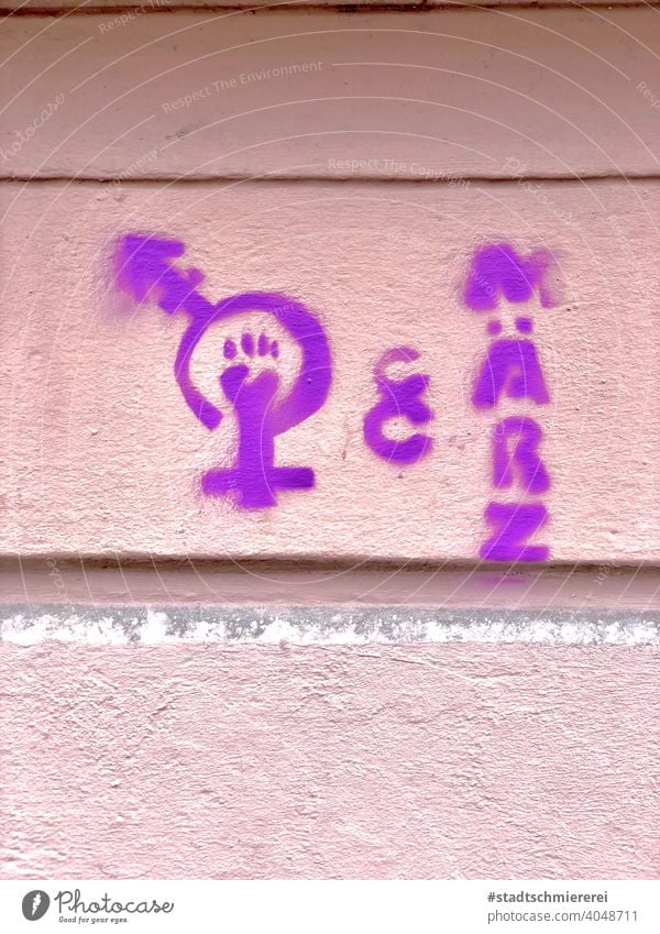 Symbole zum 8. März weiblich männlich Weltfrauentag 8.März Gleichberechtigung Weiblich Männlich Feminism Frau Graffiti Feminismus Emanzipation