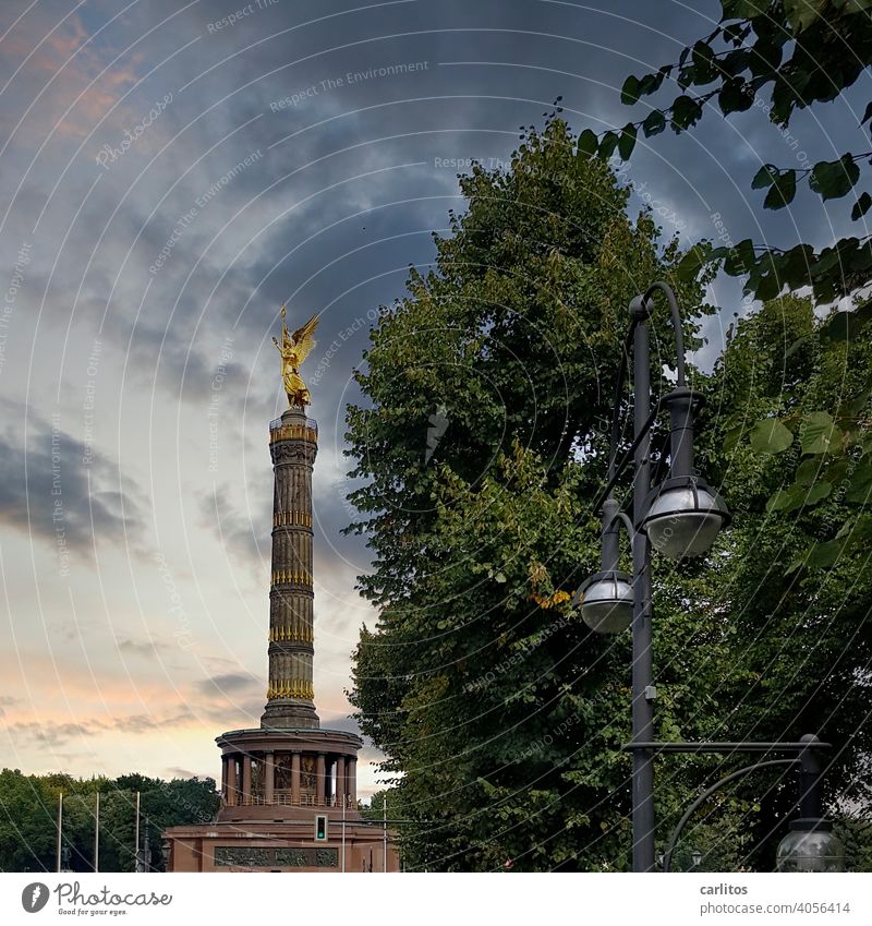 Goldelse | Berlin |Siegessäule Deutschland Viktoria Großer Stern Großer Tiergarten gold Denkmal Figur Berlin-Mitte Hauptstadt Wahrzeichen Tourismus