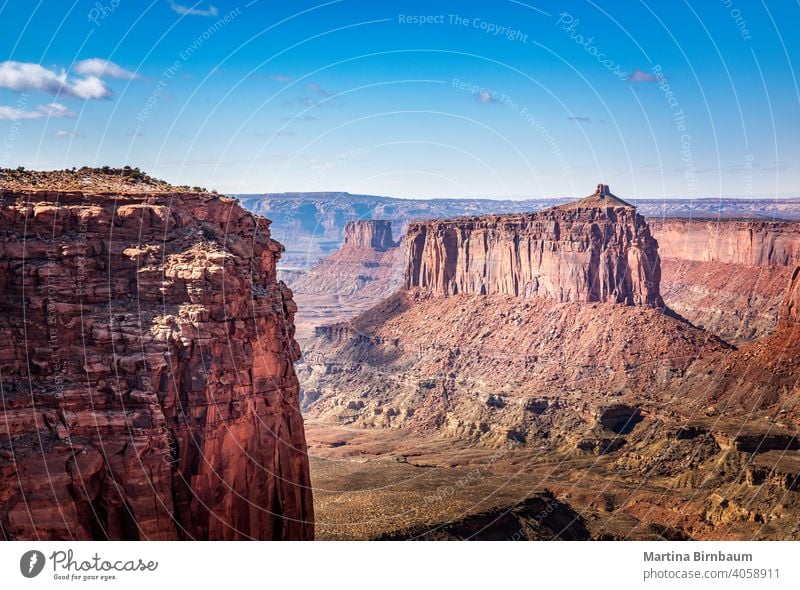 Holeman Spring Canyon Overlook im Island in the sky National Park, Utah Canyonlands National Park Island in the Sky Rand holeman Frühling