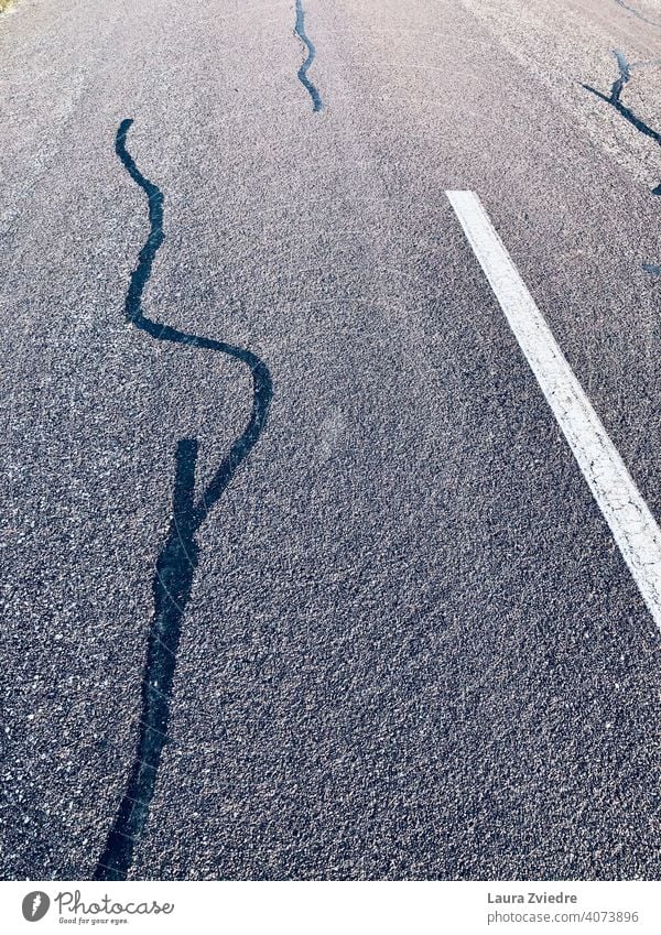 Wieder auf der Straße Straßenverkehr Autofahren Sicherheit Personenverkehr keine Menschen Verkehr Asphalt Stadt Verkehrswege Wege & Pfade