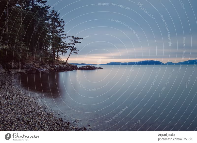 Die Stille im Jenseits Anacortes Strand Meer Park Sonnenaufgang Sonnenuntergang Washington Washington Park