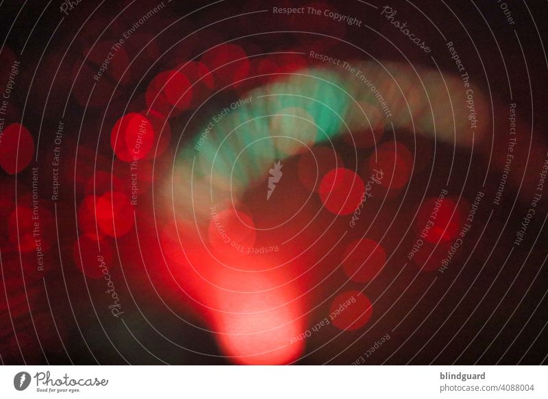 Bokeh ... ボケ (1 - rot/grün) unscharf Unschärfe Menschenleer Licht Lichterscheinung Kontrast verschwommen Farbe Farbfoto farbbild hell Hintergrund abstrakt Aura