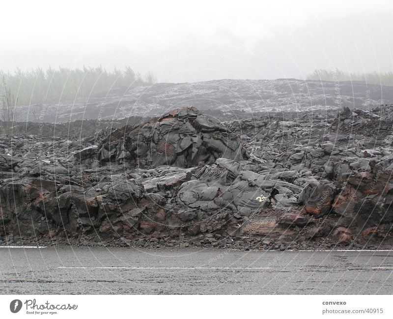 Lava grau Nebel Berge u. Gebirge Vulkan Regen Katastophe