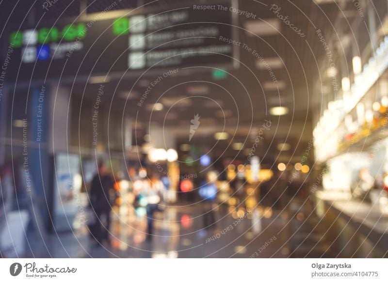 Unscharfe Menschen im Flughafen. Unschärfe Hintergrund Silhouette reisen Innenbereich Transport Gebäude Reise Terminal Menge Passagier Abheben urban Eingang