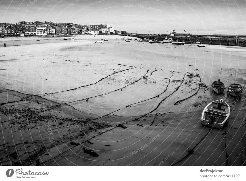 Cornwall St. Ives Hafen Meer Umwelt Natur Landschaft Urelemente Wasser Himmel Frühling Schönes Wetter Küste Strand Bucht Nordsee Hafenstadt Stadtzentrum