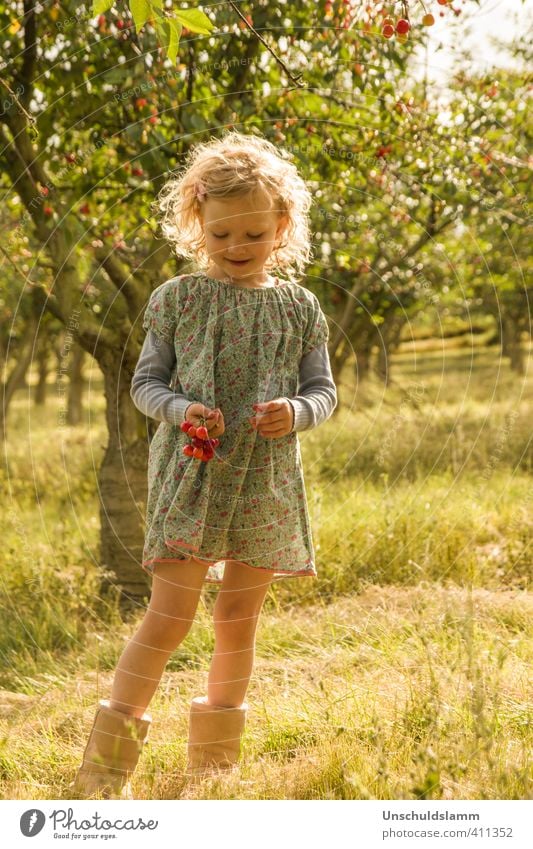 Die Kirschflüsterin Frucht Kirsche Ernährung Lifestyle Freizeit & Hobby Spielen Häusliches Leben Garten Ernte Mädchen 1 Mensch 3-8 Jahre Kind Kindheit Umwelt