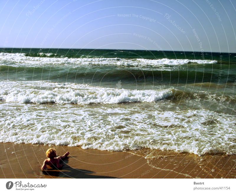 Horizont Strand Meer Ferien & Urlaub & Reisen Erholung Italien Wellen Ambiente Elba Korsika Europa Sand Sonne liegen Schwimmen & Baden Insel Bucht Freude