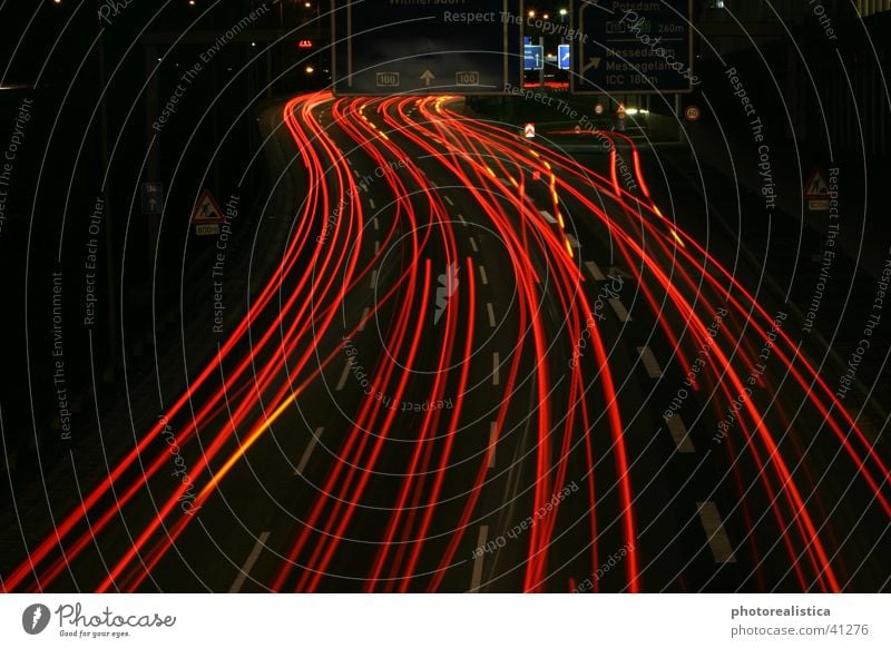 nachtverkehr Licht Nacht Verkehr Autobahn Berlin PKW Straße icc Brücke