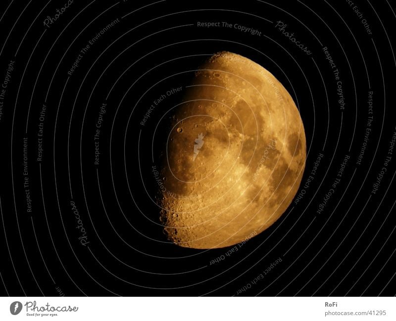 Zunahme Nacht schwarz dunkel Himmelskörper & Weltall Planet Teleskop Mond zunehmen