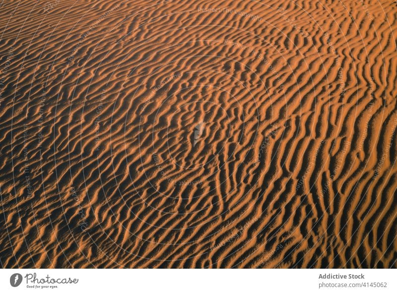 Beeindruckende Aussicht auf die Sanddünen Düne wüst Hintergrund Textur Sonnenuntergang Natur malerisch trocken Abend Gran Canaria Spanien Landschaft Gelände