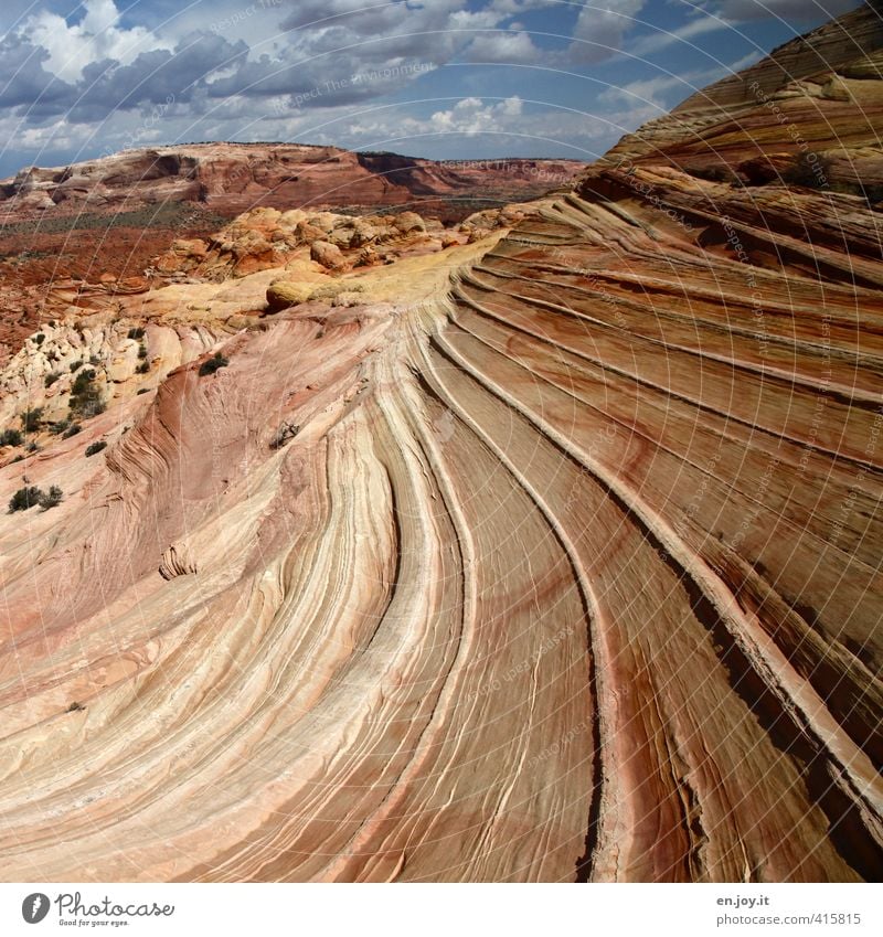 nicht von dieser Welt Umwelt Natur Landschaft Himmel Wolken Klima Felsen Berge u. Gebirge Wüste außergewöhnlich fantastisch gigantisch gelb orange Abenteuer