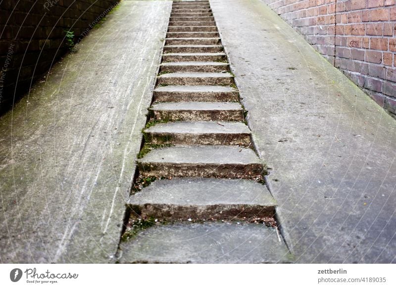 Kellertreppe absatz abstieg abwärts altbau aufstieg aufwärts fenster geländer haus mehrfamilienhaus menschenleer mietshaus stufe textfreiraum treppenabsatz