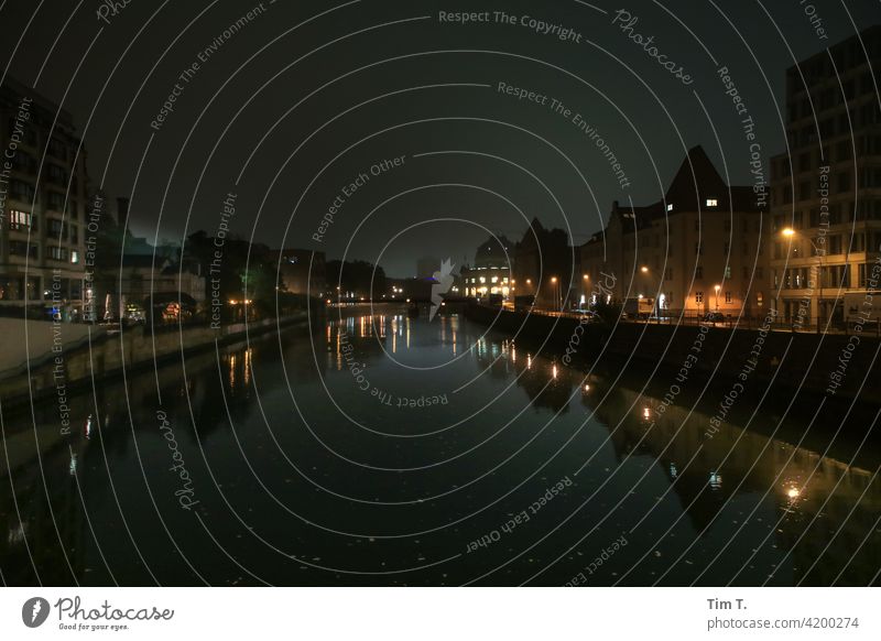 Morgenstimmung an der Spree in Berlin Mitte morning Nacht dunkel streetlights River Bode Museum Reflexion & Spiegelung Hauptstadt Architektur Deutschland