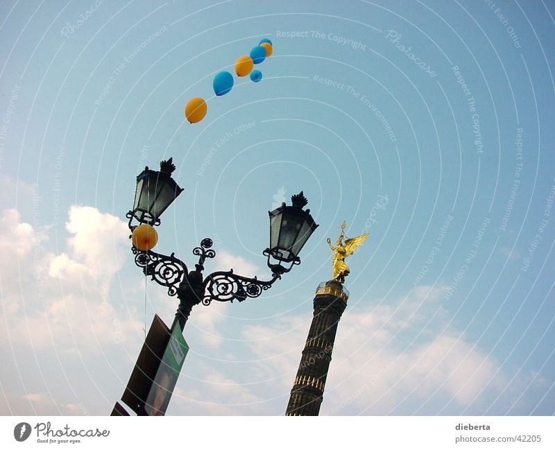 Heaven Siegessäule Luftballon träumen Fototechnik Berlin Himmel