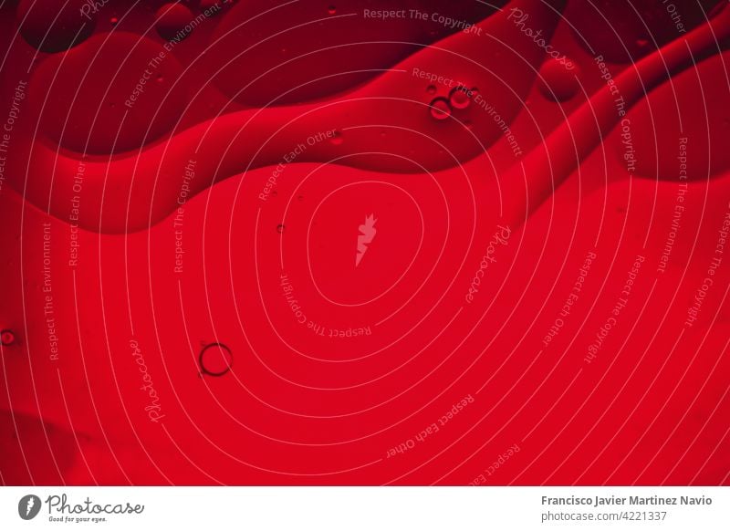 rote Farbe Flüssigkeit und Blasen Hintergrund, mit Wassertropfen Schaumblase liquide winken schön funkeln Partikel Design hochfarbig Einfluss pulsierend