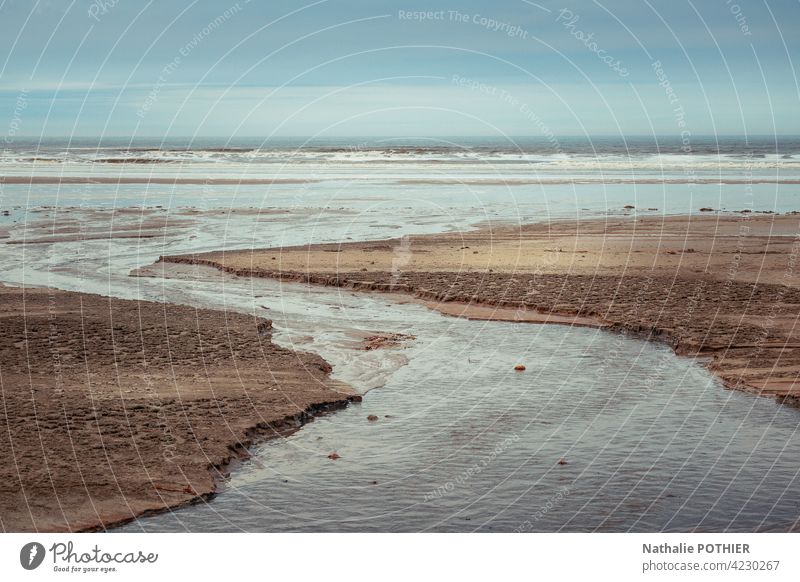 Strand an der Opalküste MEER Meer Ufer Küstenlinie Himmel Gras Wildkräuter Natur Meeresufer Landschaft Wasser reisen Tourismus Meereslandschaft malerisch