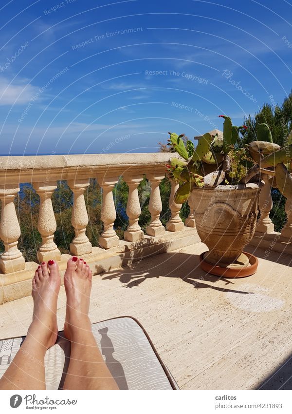 Nur kein Stress ( 1234 Fotos .... Hurra ! ) Spanien Balearen Mallorca Terrasse Aussicht Ferien & Urlaub & Reisen mediterran Sommer Süden Flair Meer fantastisch