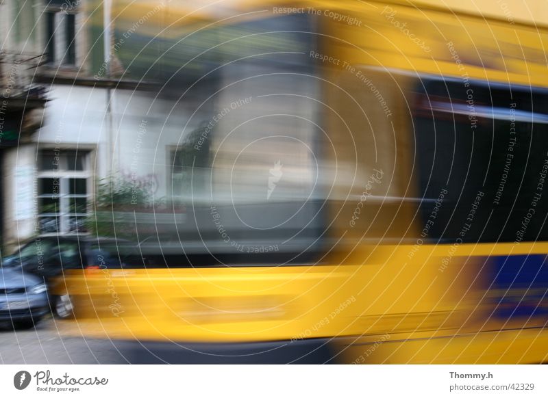 Stress Geschwindigkeit Verkehr Staßenbahn